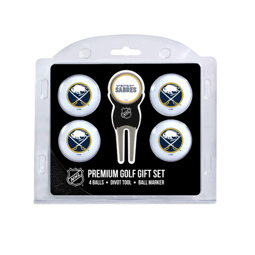 Team Golf NHL Buffalo Sabres 4 Golf Ball And Divot Tool Set Regulation Size Golf Balls (4 Count) & Divot Tool with Removable Double-Sided Magnetic Marker Team Golf NHL Buffalo Sabres 4 Golf Ball And Divot Tool Set Regulation Size Golf Balls (4 Count) & Divot Tool with Removable Double-Sided Magnetic Marker