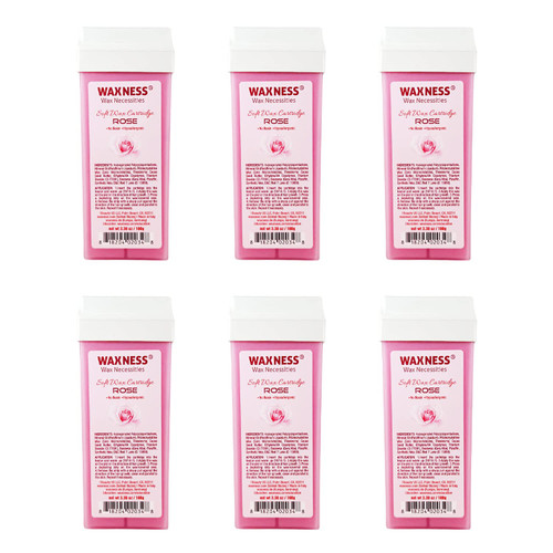 Wax Necessities Rose Soft Wax Cartridge 3.38 Ounces Pack of 6