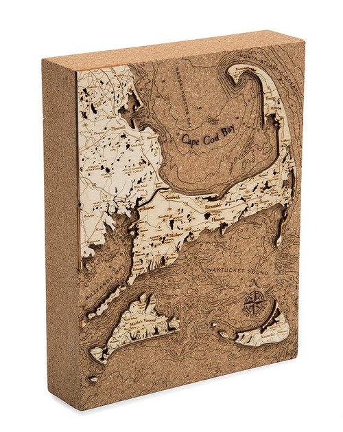 Cape Cod Cork Map, 8" x 10"
