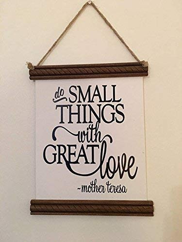 Do Small Things With Great Love Farmhouse Fixer Upper Style Canvas Scroll