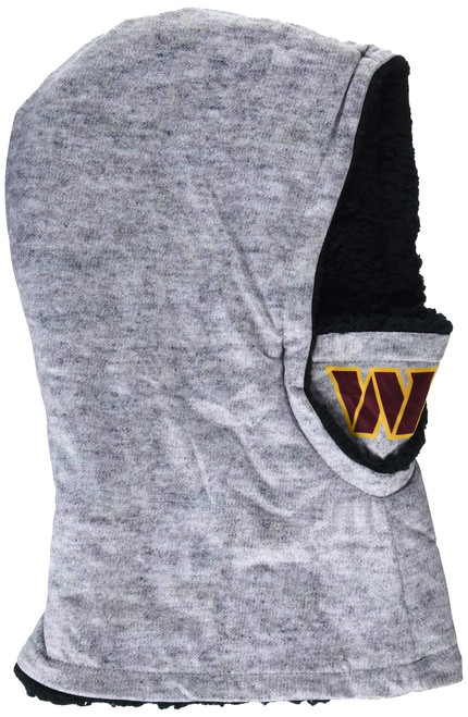 FOCO Washington Commanders NFL Heather Grey Big Logo Hooded Gaiter