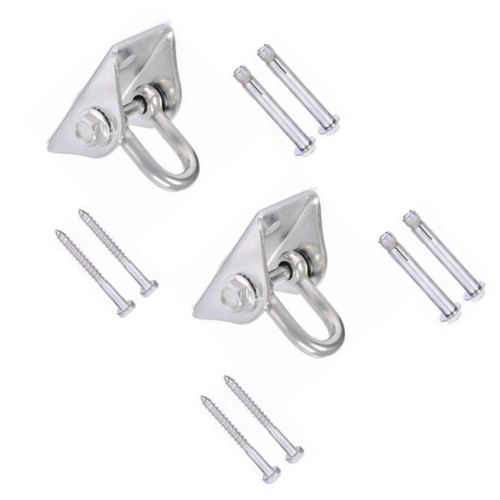 ORFOFE 2 Sets Yoga Swing Hammock Swing Hanger Swivel Swing Hanger Porch Swing Hanging Kit Metal Clothes Hanger Yoga Hammock Metal Swing Hammock for Stand to Rotate The Swing Hook
