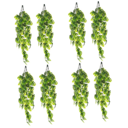 IMIKEYA 8 Pcs Simulated Bamboo Leaf Rattan Wedding Decoration Faux Plant Vine Greenery Decor Home Decor Prop Artificial Palm Leaves Hanging Rattan Plant Plastic Household Green Plants