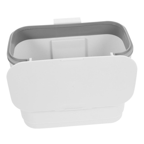Abaodam Bins trashcan Trash can with lid Kitchen Trash can Kitchen Garbage Bucket Bathroom Waste Basket Kitchen Waste bin Creative Garbage can abs Hanging Storage Bucket White Slider