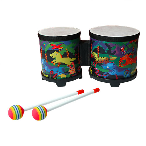 Bongo Drum, 800g Durable Kids Bongo Drum Set, Secure Baby Bongos Percussion Instrument, Easy To Use Tambourines Kids Drum Hand-Crafted Drum For Kids, Adults And Professional