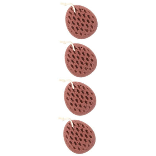 DOITOOL 4pcs Bath Ball Bath Exfoliating Sponge Shower Loofah Coffee Bath Body Scrub Wash Bath Sponge Body Wash Scrubber for Kids Body Sponges Cleaning Scrubber Tub Dacron Child Frosted