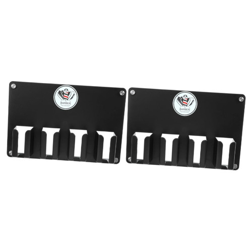 FOMIYES 2pcs Electric Clipper Bracket Barber Accessories Hair Clipper Hair Trimmer Storage Rack Scissor Hanging Rack Electric Shears Wall Mounted Clipper Holder Electric Clippers Razor Box