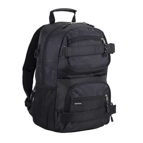 Eastsport New Double Strap Skater Multipurpose Backpack, Black Geo