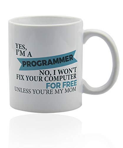 Computer science gifts 11 oz. white ceramic cup. Computer programmer mugs. coding coffee mug