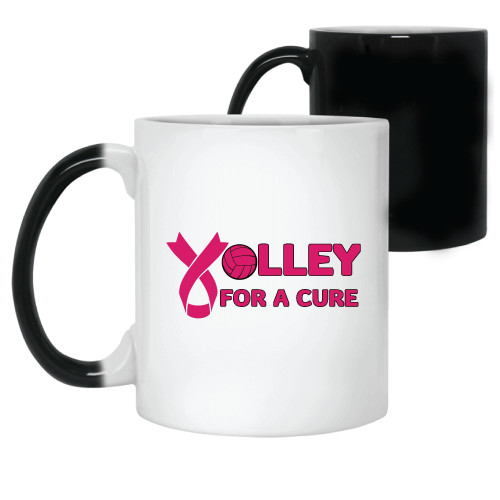 Gift Volleyball for Breast Cancer Awareness Pink Ribbon Volley for a Cure 11oz 15oz Color Changing Mug Gift Volleyball for Breast Cancer Awareness Pink Ribbon Volley for a Cure 11oz 15oz Color Changing Mug