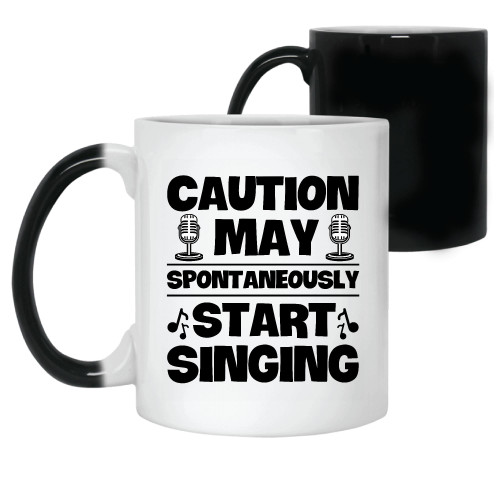 Funny Singing Mugs Unique Gift Idea for Karaoke Fans Singer and Musician 11oz 15oz Color Changing Mug