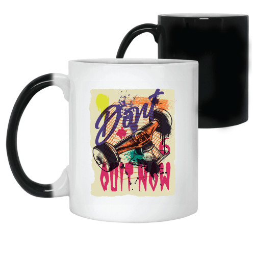 Skateboarding Gift with Inspirational Quote for Urban Skaters 11oz 15oz Color Changing Mug