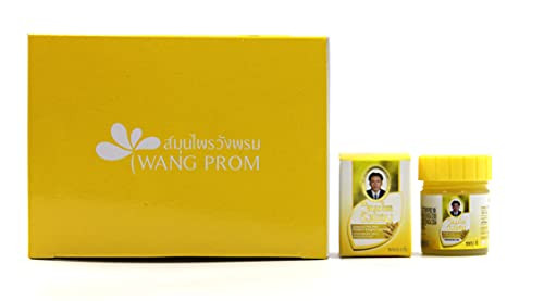 Wang Prom Herbal Balm 5gram Travel Package (Pack of 12) (Yellow)