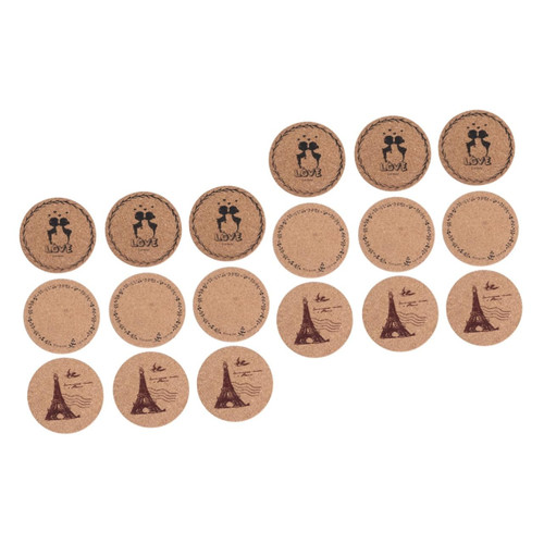 Abaodam 24 Pcs Cork Coasters Farmhouse Mug Holder Cork Board Coaster Round Corkboard Placemats - Placemat Cork Place Mats Coffee Mugs Mats Cork Saucer Cork Cup Coaster Table Mat Simple