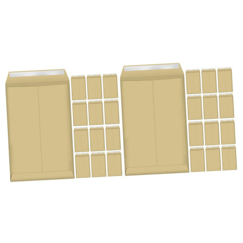 Tofficu 50 Pcs Envelope Paper Bag Vellum Envelopes Yellow Envelopes Blank Envelopes Yellow Paper Bags Kraft Envelopes Convenient File Bags Self-adhesive Storage Bags Thicken C4 Postcard