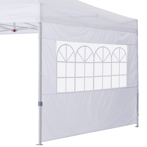 COOSHADE SunWall with Window for 10x10 Pop up Canopy Tent, 1 Pack Sidewall with Window Wall Only (White)