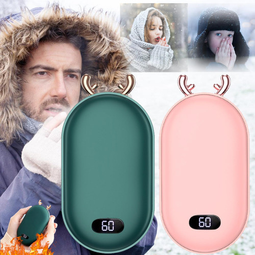 IVYDREVER Timnamy Mini Electromagnetic Portable Heater, Timnamy Mini Portable Kinetic Heater, Electromagnetic Molecular Interference Antifreeze Snow Removal (Pink+Green)