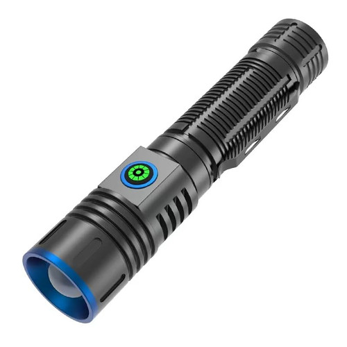 ULTRAFIRE Rechargeable Tactical Flashlight with Holster, 2000 High Lumen LED Flashlight, Zoomable 4 Modes Super Bright Small EDC Flash Light