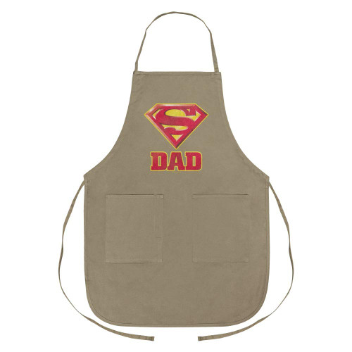GRAPHICS & MORE Superman Super Dad Shield Logo Apron with Pockets
