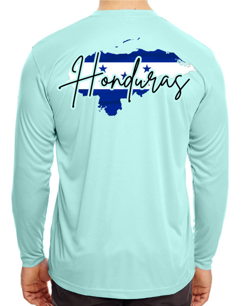 Honduras Flag Shirt For Men Funny Fishing Country T-shirt Map Cool Dry Long Sleeves