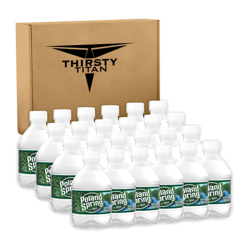 Poland Spring Water 24 Pack Water, Mini Water Bottles, Bottled Water 8 oz Bottles