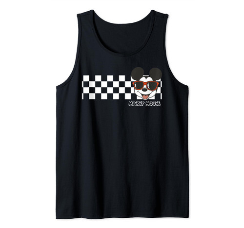 Disney Mickey And Friends Mickey Mouse Checkerboard Stripe Tank Top Disney Mickey And Friends Mickey Mouse Checkerboard Stripe Tank Top