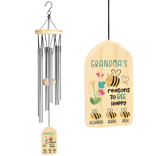 Jocidea Personalized Wind Chimes for Grandma, Personalized Gifts for Grandma for Grandma Birthdays Gifts for Grandma Xmas Gifts for Grandma Grandparents' Day Gifts - Grandma Gifts