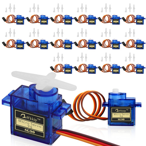 RC Servo 16Pcs SG90 9g Micro Servos Kit for RC Robot Helicopter Airplane Controls Car Boat Mini Servo Motor for Arduino Project