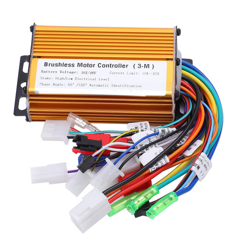 Dilwe 6 Tube 3 Mode Motor Controller, Electric Brushless Speed Motor Controller Suitable for Electric Bicycles and Electric Scooters(36-48V)