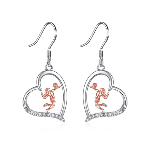 YFN Volleyball Lovers Gifts for Women Girls Sterling Silver Volleyball Dangle Drop Earrings Inspirational Jewelry for Volleyball Lovers YFN Volleyball Lovers Gifts for Women Girls Sterling Silver Volleyball Dangle Drop Earrings Inspirational Jewelry for Volleyball Lovers