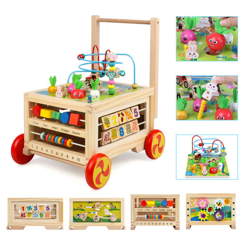 Wooden Activity Cube 7-in-1 Montessori Toys for Toddlers Educational Learning Toys for Boys Girls Birthday Gifts Multipurpose Bead Maze,Gear,Number Animal Board, Carrots Harvest Game Toys Wooden Activity Cube 7-in-1 Montessori Toys for Toddlers Educational Learning Toys for Boys Girls Birthday Gifts Multipurpose Bead Maze,Gear,Number Animal Board, Carrots Harvest Game Toys