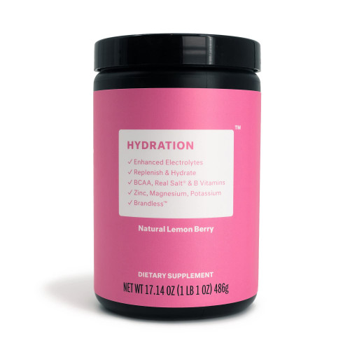Brandless Enhanced Electrolyte Powder, Hydration Multiplier Electrolyte Drink Mix Contains Potassium Zinc & Magnesium for Hydration Sugar Free Electrolyte Powder 486 g (Lemon Berry)