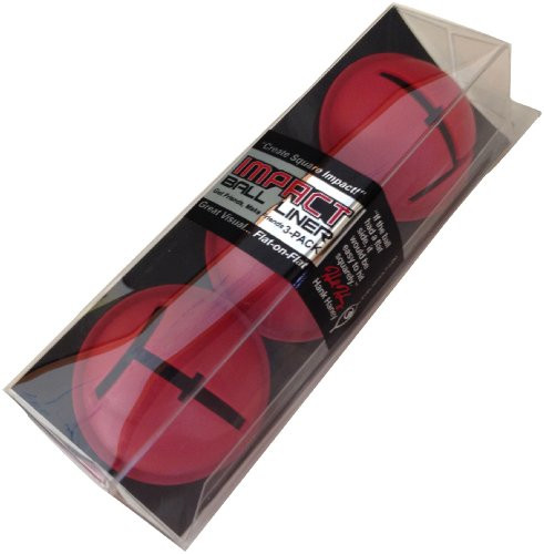 EyeLine Golf Ball Liner By Hank Haney-Pack of 3 (Red)