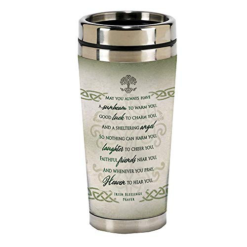 Irish Prayer 16 Oz Stainless Steel Travel Mug with Lid