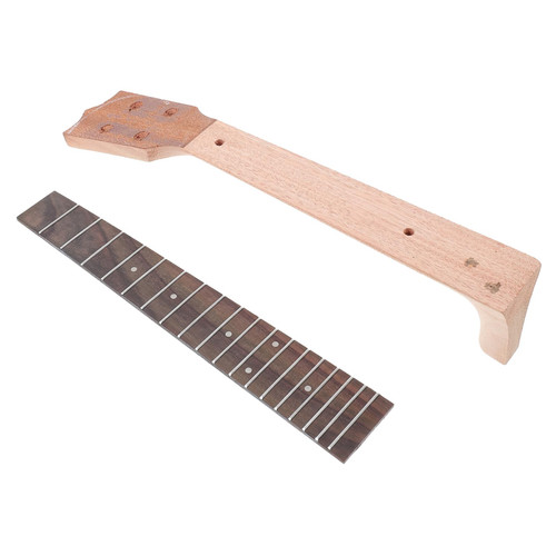 VICASKY 2pcs Neck Fingerboard Wooden Ukulele Neck Guitar Neck Replacemen Ukulele Fretboard Parts Simple Ukulele Neck Guitar Accessories Durable Ukulele Fingerboard Maple Rosewood Repair