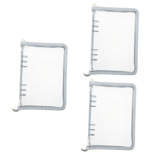 EXCEART 3pcs Loose-Leaf Ledger A5 Binder Office Accessories Notebook Flex Binder Diary Book Notebook Case Notebook Shell Planner Binder Shell 6-Ring Binder Notebook Cover Travel Zipper