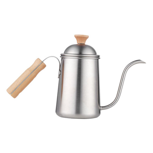 VINTORKY Outdoor Coffee Pot Gooseneck Water Kettle Spout Coffee Pot Stovetop Coffee Kettle Thin Spout Kettle Camping Coffee Pot Outdoor Camping Kettle Wood Metal Hand Pour Pot