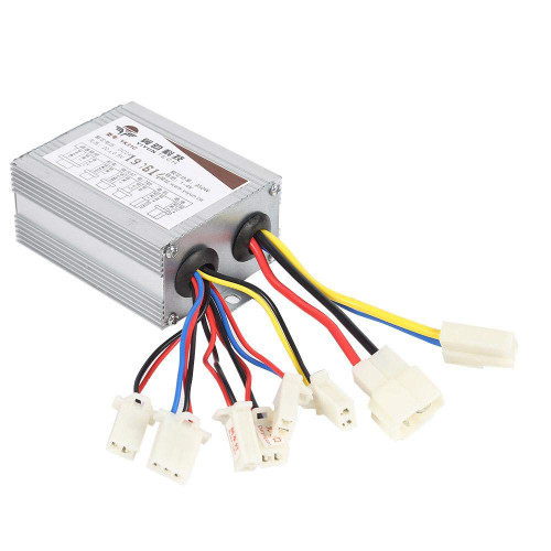 LAPooh Ebike Controller 24V/36V/48V 250W/350W/500W Aluminum Alloy Silver Brushed Motor Speed Controller Box for Electric Vehicle Tricycle Accessories Brushless Motor Controller (Color : 24V 350W)