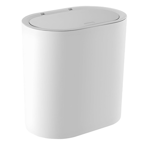 TIDTALEO Flip Trash Can Wastepaper Basket Garbage Container Bin Waste Bin Bathroom Wastebasket Garbage Basket Waste Basket Waste Paper Basket Trashcan Pp Household Products Office Push Type