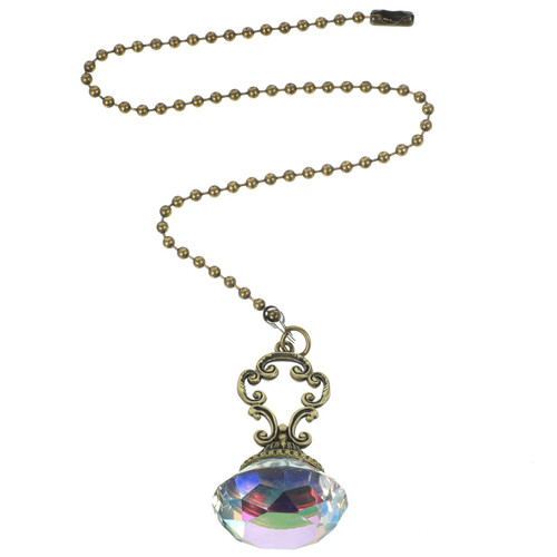 Veemoon Lamp Pull Cord Pull Extension Chain Ceiling Light Extension Chain Fan Pulls Decorative Ceiling Light Decors Crystal Fan Pull Chain White Crystal Ceiling Fan Connector