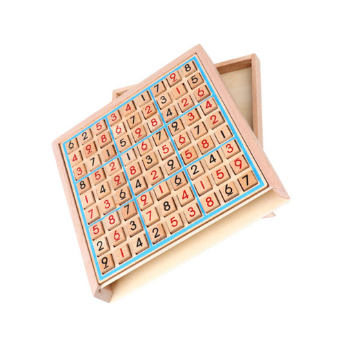 Abaodam 1 Set Wooden Sudoku Early Education Plaything Kids Playsets Math Brain Teaser Toys Kids Educational Toy Number Board Wooden Chess Board Arithmetic Toy Pupils Jiugongge Board Game
