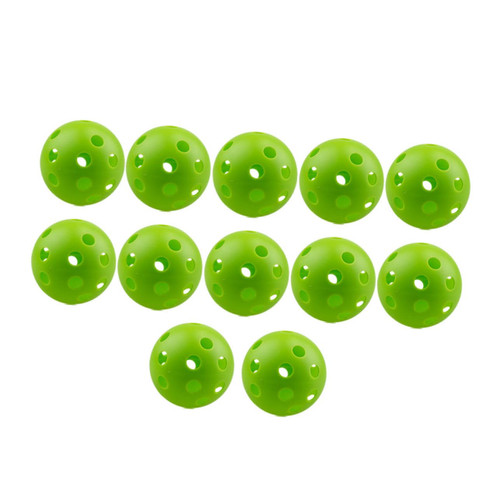 BESPORTBLE 12pcs Golf Ball Training Golfs Balls Golfing Hollow-Out Balls Practice Balls Golfs Training Balls Hollow Balls Porous Balls Plastic Golfs Balls Pe Plastic Indoor Ball Multicolor