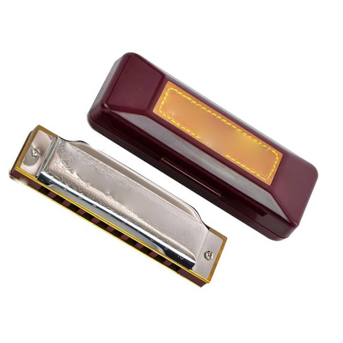 Diatonic Harmonica Silver 10 Hole Diatonic Harmonica Beginner Harmonica Harmonica Professional (Color : Key of D)