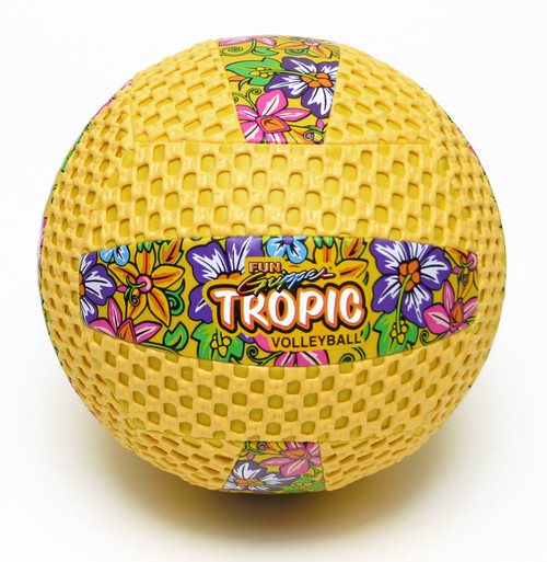 fun gripper (Tropic Design 8.5" Volleyball (Yellow) (Indoor -Outdoor) Sting Free by: Saturnian I P.E. Supplier