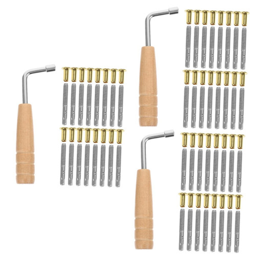 3 Sets dulcimer Turn Accessories for Lyre Harp Lyre Harp Tuning Tool lap harp turn pin omnichord zither tuning wrench stringed musical instruments lyre wrench automatic Wood nail