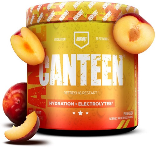 REDCON1 Canteen Hydration + Electrolytes, Plum Fusion - Electrolyte Drink Powder with B Vitamins + Minerals for Recovery - Coconut Water Powder & Hyaluronic Acid for Hydration (30 Servings)