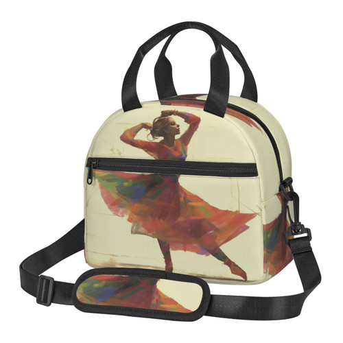 A Dancer Lunch Bag For Women Men Reusable Insulated Lunch Box Lunch Cooler Tote Bag For Work Picnic Travel