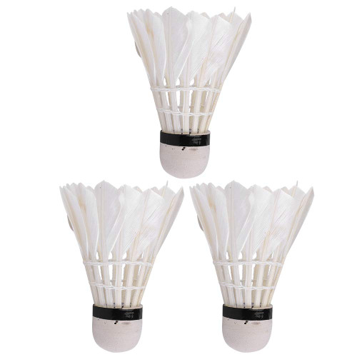 HERCHR Badminton Shuttlecocks 3pcs with Great Stability and Durability Training Badminton Ball Feather Badminton Shuttlecock Set