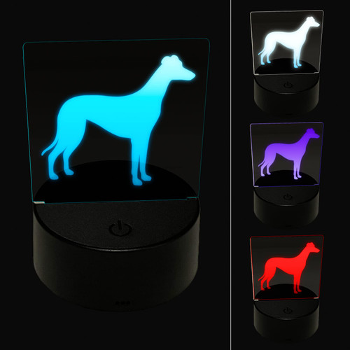 Sniggle Sloth Greyhound Dog Solid 3D Illusion LED Night Light Sign Nightstand Desk Lamp