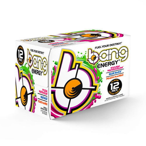 Bang Energy 3 Flavor Variety Pack, Sugar-Free, Energy Drink, 16 Ounce (Pack of 12)
